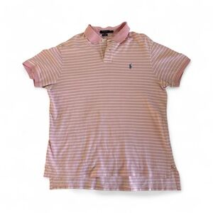 Polo Ralph Lauren Pink Striped‎ Polo Shirt XL